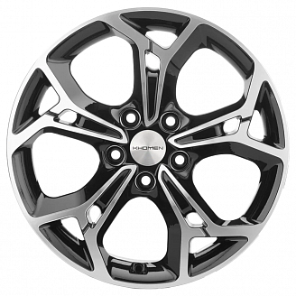 Диск KHW 1606  6,5x16 5x114,3 ET45 60,1 Black-FP (Toyota Corolla) цилиндр